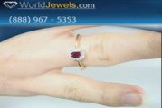 Yellow Gold Diamond & Ruby Ring NR-051