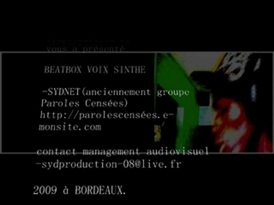 Sydnet son beatbox voix sinthé