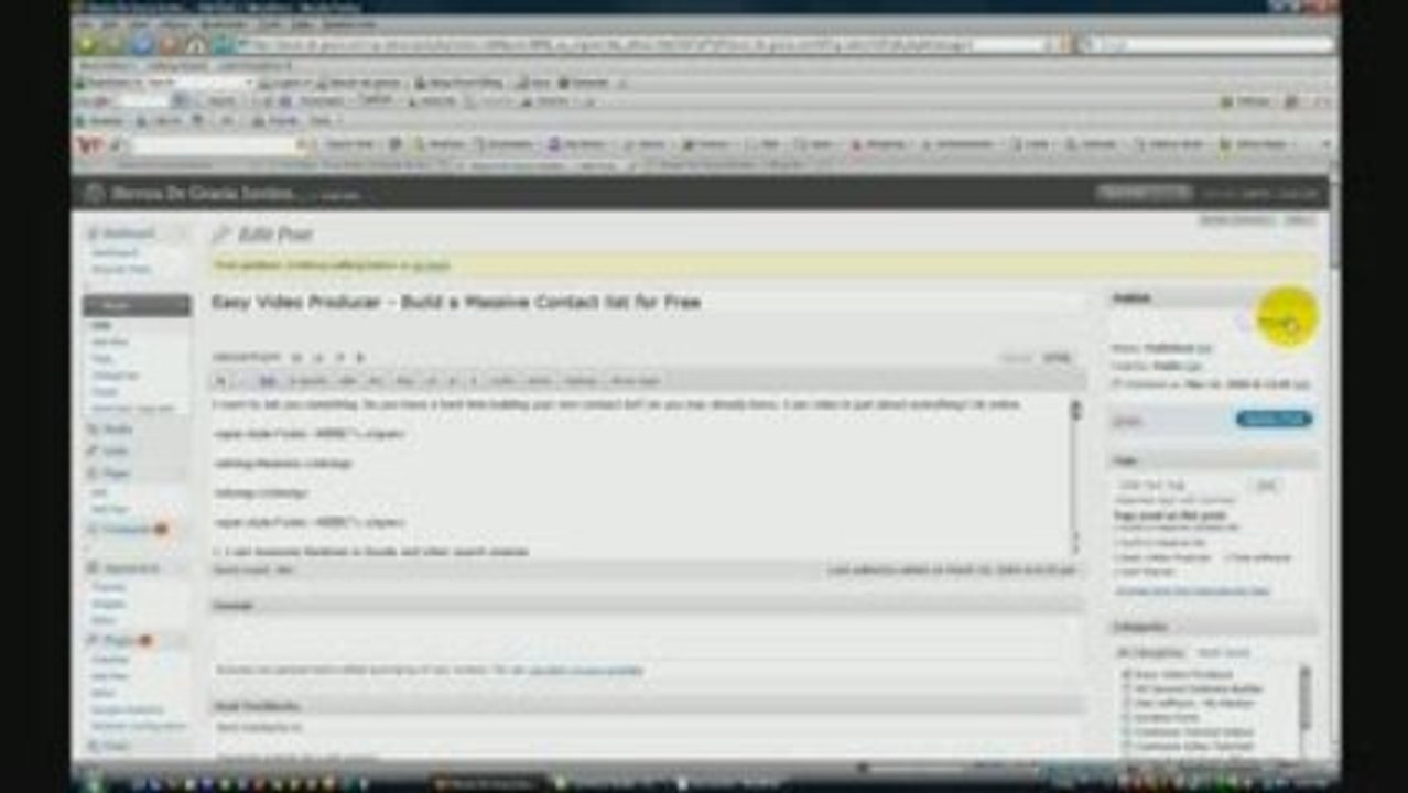 How to Embed Youtube Video in a Wordpress Blog - Part Two