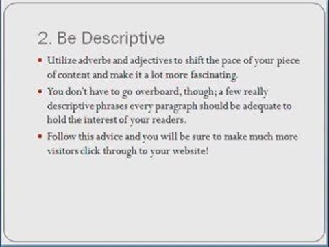Three Time-Tested Tips For Writing Killer Article Content