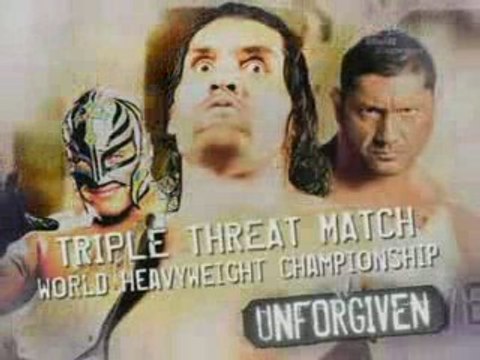 Khali Vs Rey Vs Batista unforgiven triple threat match whc