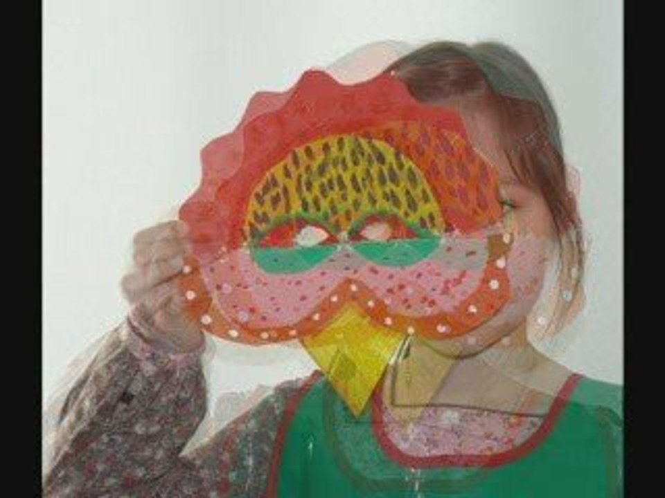 Jeanne avec un masque