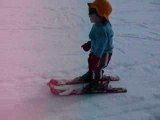 Fanny 1° Glissades en ski !