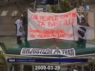 Ajaccio manifestation pour Yvan Colonna 28-03-2009