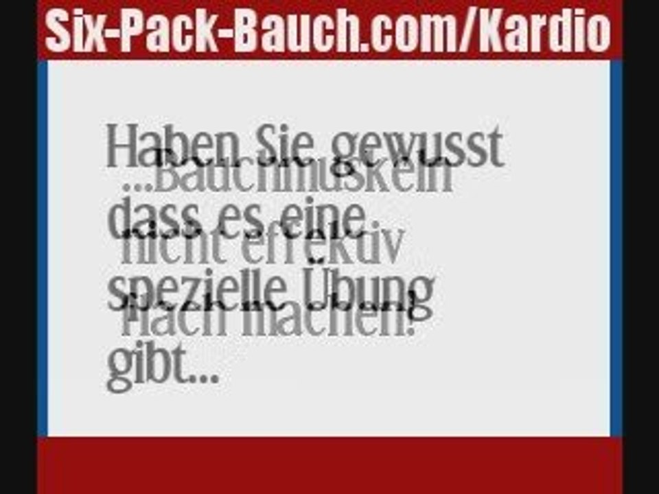 Bauchfett Weg - Brauchen Sie Wirklich Kardio-Training?