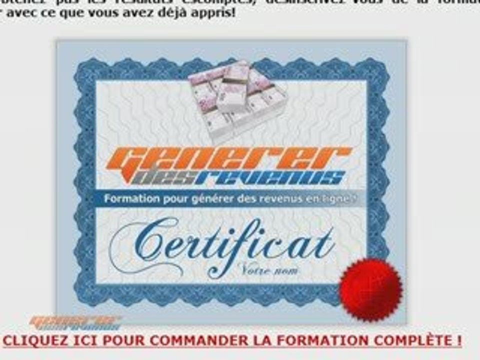 Générer Des Revenus - La formation pour generer des revenus