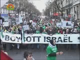 Manifestations en faveur du boycott d'Israël (28/03/09)
