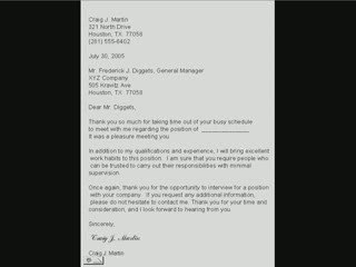 Ex-offenders and felons following up after interviews