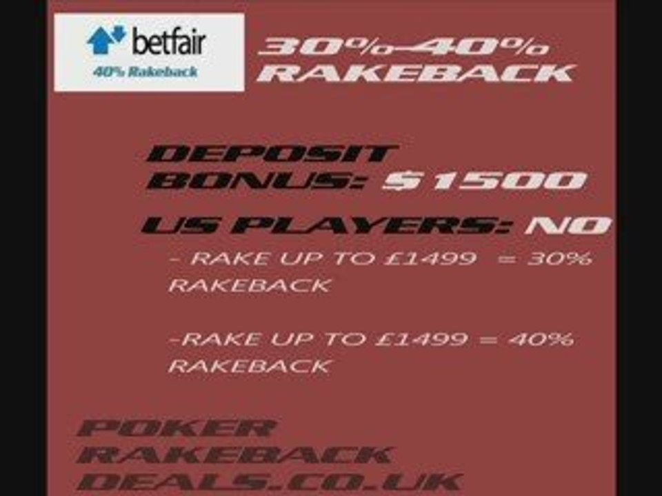 Betfair Rakeback