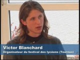 Victor Blanchard organisateur du festival des lycées