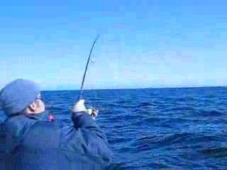 Picho Manu et son premier gros bar de la saison...3.2 kgs