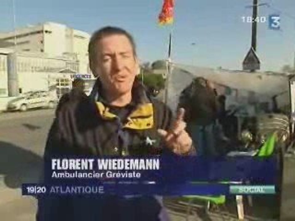 Grève chez Aunis Ambulance La Rochelle 30/03/2009