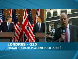Londres - G20: Obama et Brown plaident pour l'unité