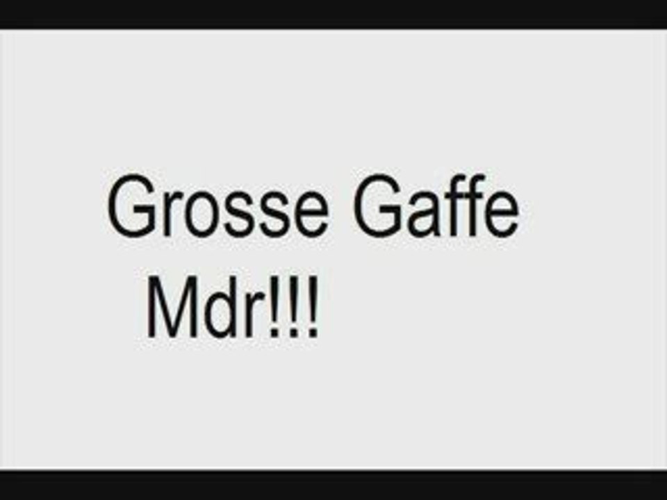Grosse gaffe en direct !