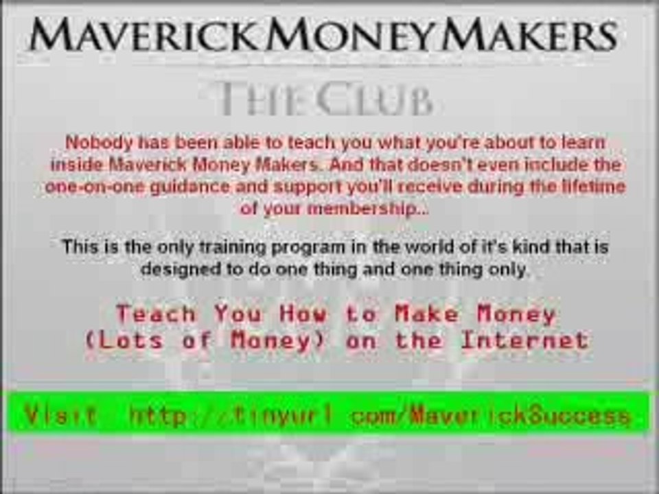 Maverick Money Makers - Work from Home (or anywhere else!)