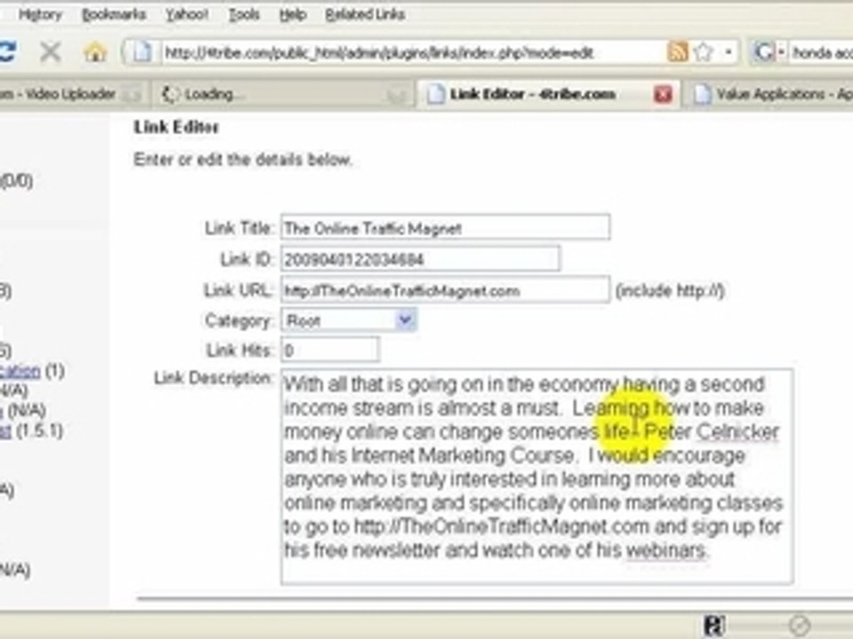 Set up free blog  4 merge domain Peter Celnicker