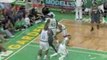 NBA Kendrick Perkins creates the block and Rajon Rondo finis