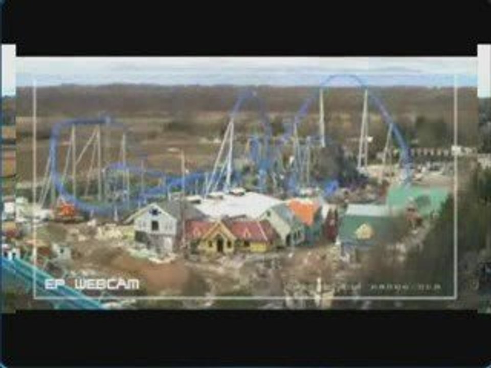 Blue fire construction webcam