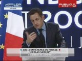 Conference de presse de Nicolas Sarkozy au G20