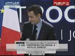 Evénements - Conférence de presse du G20/ Nicolas Sarkozy