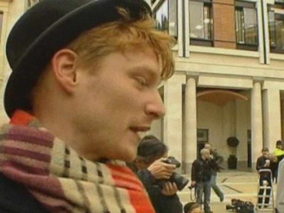 G20 protesters play giant game of monopoly in City of London