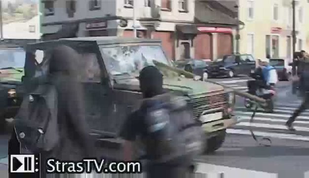 Premier jour d'émeutes Sommet de l'OTAN à Strasbourg