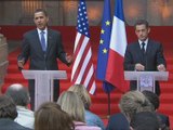 President Obama welcomed in Strasbourg for Nato talks