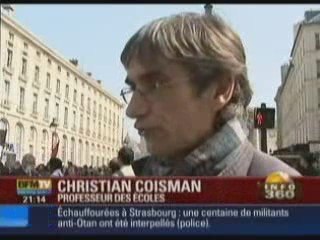 Manif étudiants / professeurs du 02/04/2009 à Paris (BFM TV)