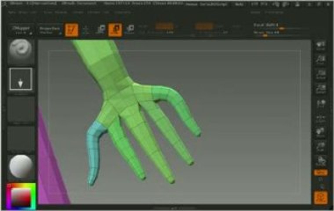 ZSphere Hand  ZBrush Tutorials ZClassroom.com