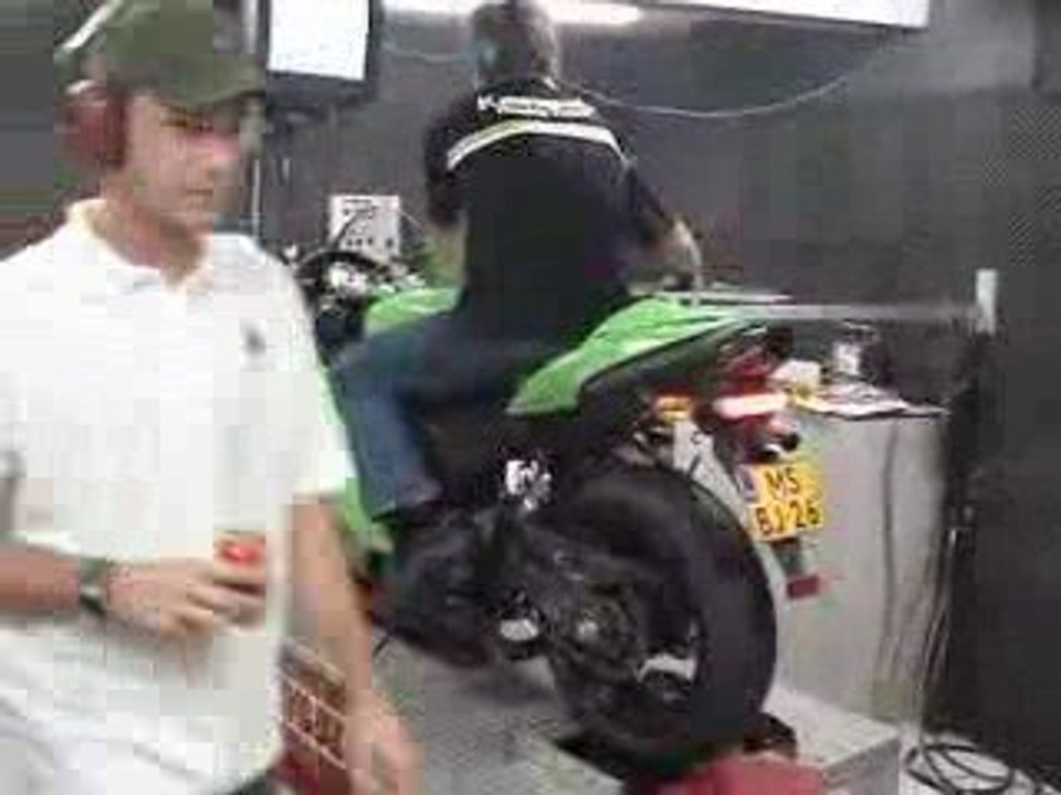 Kawasaki zx6r banc d'essai