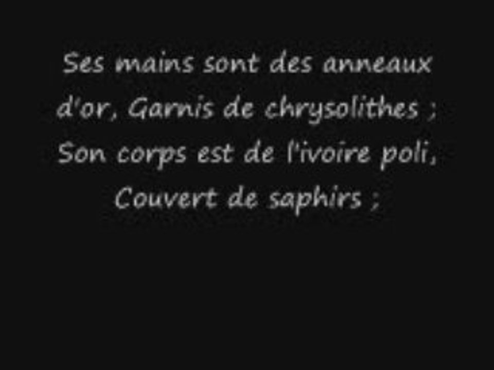 MHMD (MoHaMaD/MaHaMaD) dans le Cantique des Cantiques