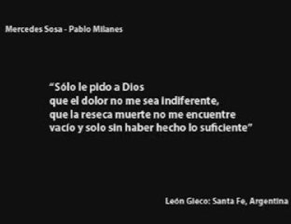 Sólo le pido a Dios | Mercedes Sosa - Pablo Milanes