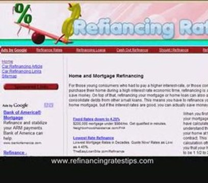 Refinancing Rates Tips