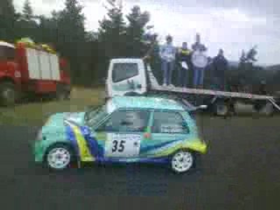 Depart ES2 au rally du val d'ance 2009