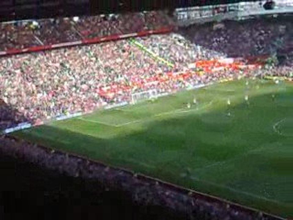Celebrating Macheda's goal