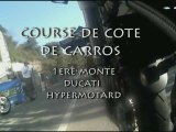 course de cote de carros  ducati hypermotard part one
