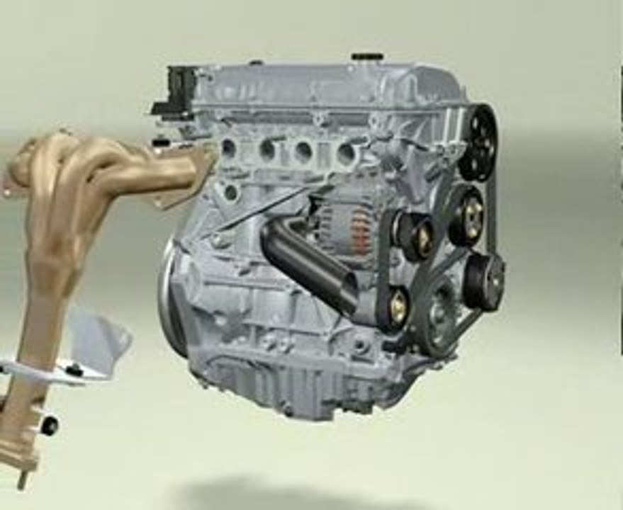 Vue 3D Assemblage moteur essence (Ford)