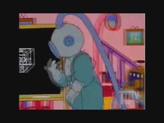 Representación cómica de un agujero negro en caricatura