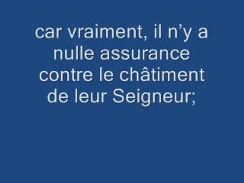 Sheikh Mohammed Al Mohaisany Sourate 70 Al -Ma'arij