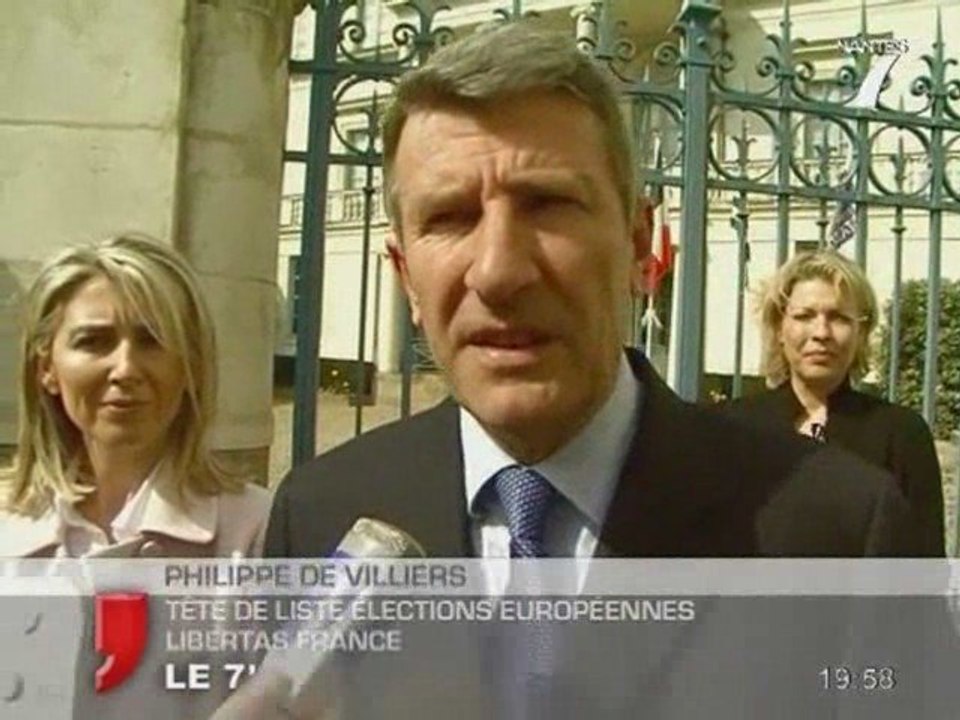 Elections européenes : Philippe De Villiers à Rennes