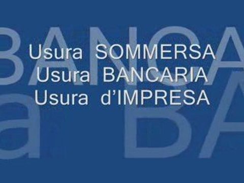 Usura SOMMERSA Usura BANCARIA Usura d'IMPRESA_1