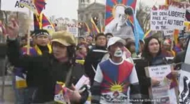 Manifestation pour le Tibet à Paris le 10 Mars 2009