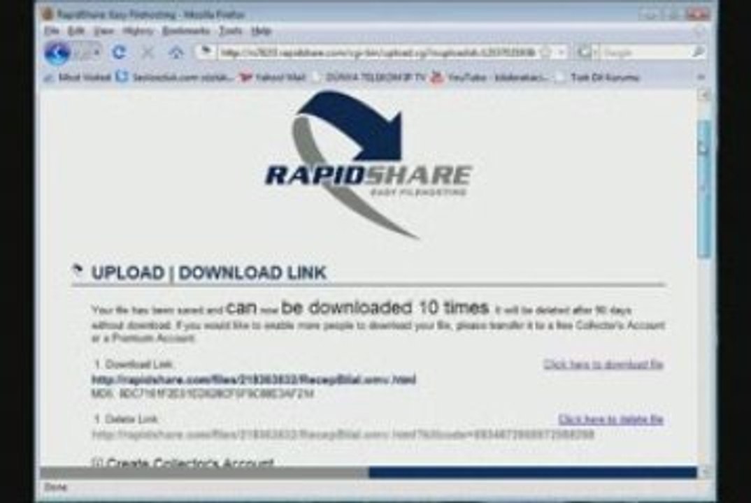 Rapidshare.com Upload