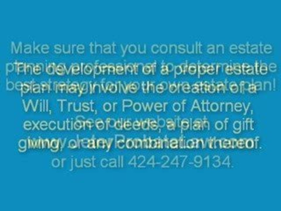 Los Angeles Estate Planning Attorney (424) 247-9134