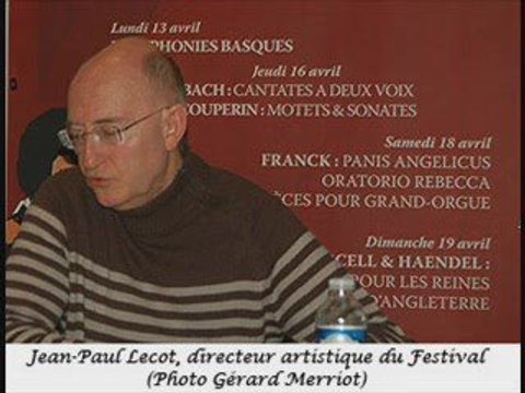 Présentation du Festival de Musique Sacrée de Lourdes
