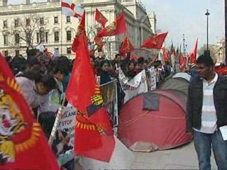 Chaos as Tamil protesters hit central London