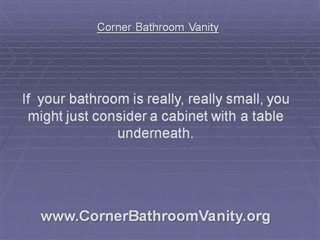 Choosing A Corner Bathroom Vanity