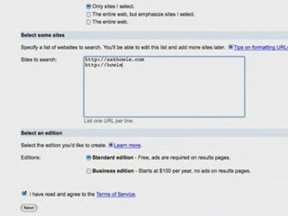 Custom Site Search - How to add