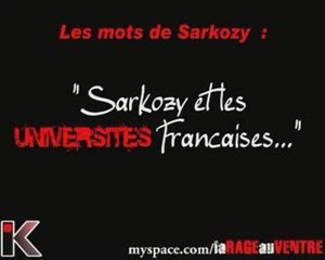 Les mots de Sarkozy : Sarkozy et les Universités Francaises