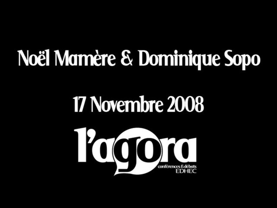 Conférence Dominique Sopo & Noël Mamère